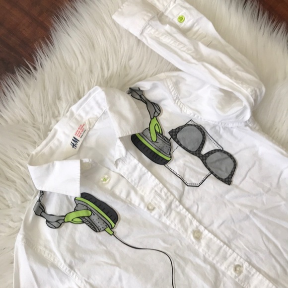 H&M white button down dress shirt for a boy! - Picture 5 of 5